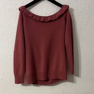 Antonio melani small Women's cashmere Off-Shoulder Ruffle Sweater - Rose